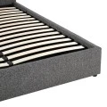 Double bed Dorma pakoworld with storage space anthracite fabric 160x200cm