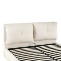 Double bed Dorma pakoworld with storage space ecru fabric 160x200cm