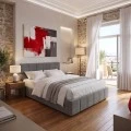 Double bed Doulia pakoworld anthracite velvet 150x200cm