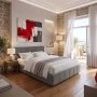 Double bed Doulia pakoworld anthracite velvet 150x200cm