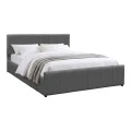 Double bed Doulia pakoworld anthracite velvet 150x200cm