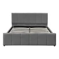 Double bed Doulia pakoworld anthracite velvet 150x200cm