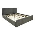 Double bed Myrelia pakoworld anthracite fabric 160x200cm