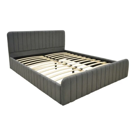 Double bed Myrelia pakoworld anthracite fabric 160x200cm