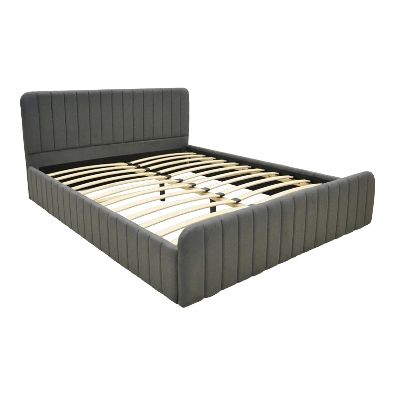 Double bed Myrelia pakoworld anthracite fabric 160x200cm