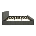 Double bed Myrelia pakoworld anthracite fabric 160x200cm