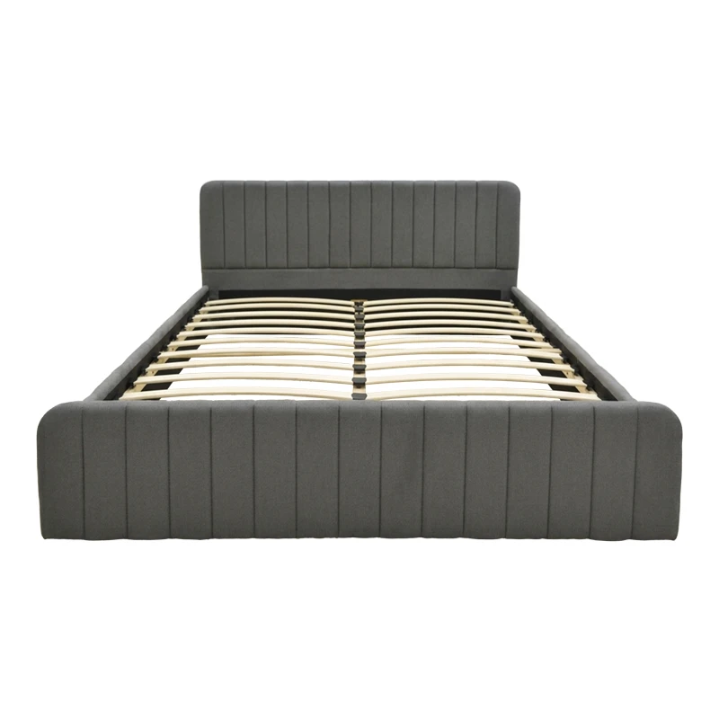 Double bed Myrelia pakoworld anthracite fabric 160x200cm