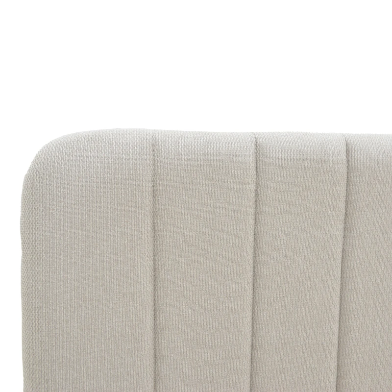 Double bed Myrelia pakoworld gray beige fabric 160x200cm