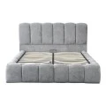 Double bed Narnia pakoworld with storage space grey fabric 160x200cm