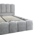 Double bed Narnia pakoworld with storage space grey fabric 160x200cm