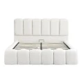 Double bed Narnia pakoworld with storage space ecru fabric 160x200cm