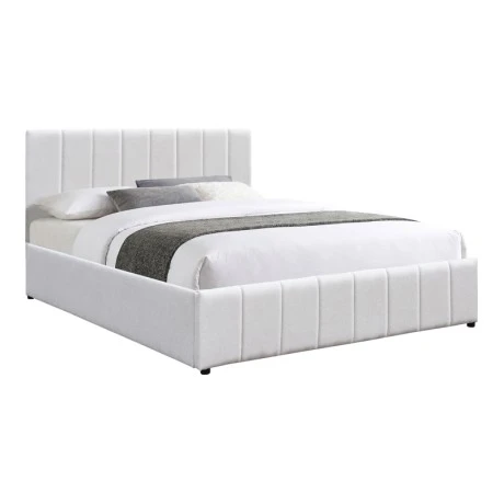 Double bed Rovio pakoworld gray beige fabric 150x200cm