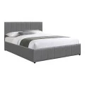 Double bed Rovio pakoworld grey fabric 150x200cm