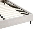 Double bed Sensa pakoworld light grey fabric 160x200cm