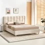 Double bed Sensa pakoworld grey beige fabric 160x200cm