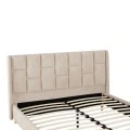 Double bed Sensa pakoworld grey beige fabric 160x200cm