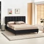 Double bed Sensa pakoworld black fabric 160x200cm