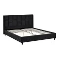 Double bed Sensa pakoworld black fabric 160x200cm