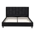 Double bed Sensa pakoworld black fabric 160x200cm