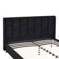 Double bed Sensa pakoworld black fabric 160x200cm