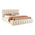 Double bed Vilou pakoworld with storage space ecru fabric 160x200cm