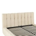 Double bed Vilou pakoworld with storage space ecru fabric 160x200cm