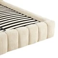 Double bed Vilou pakoworld with storage space ecru fabric 160x200cm