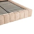 Double bed Vilou pakoworld with storage space beige fabric 160x200cm