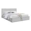 Double bed Zento pakoworld gray beige fabric 160x200cm