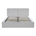 Double bed Zento pakoworld gray beige fabric 160x200cm
