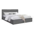 Double bed Zento pakoworld grey fabric 160x200cm