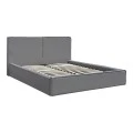 Double bed Zento pakoworld grey fabric 160x200cm