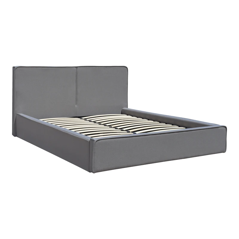 Double bed Zento pakoworld grey fabric 160x200cm
