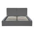 Double bed Zento pakoworld grey fabric 160x200cm