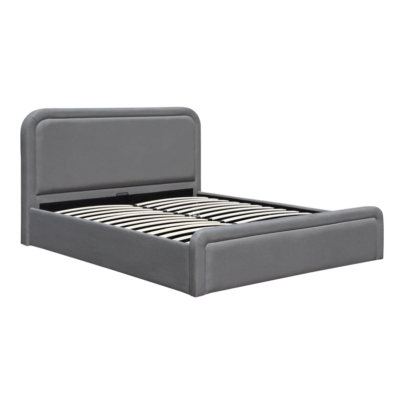 Semi double bed with storage space Bendy pakoworld anthracite fabric 120x200cm
