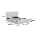 Semi double bed with storage space Bendy pakoworld anthracite fabric 120x200cm