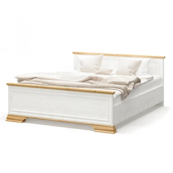 Double Bed Jaden pakoworld color golden oak-white antique 160x200cm