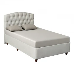 Κρεβάτι Lanse I pakoworld σε κρεμ απόχρωση 120x200εκ