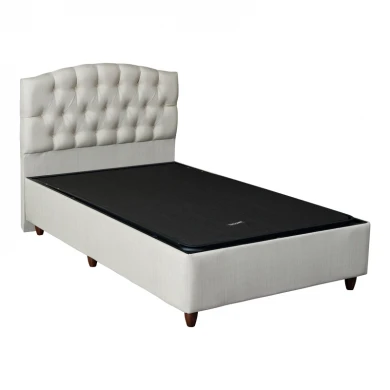 Κρεβάτι Lanse I pakoworld σε κρεμ απόχρωση 120x200εκ