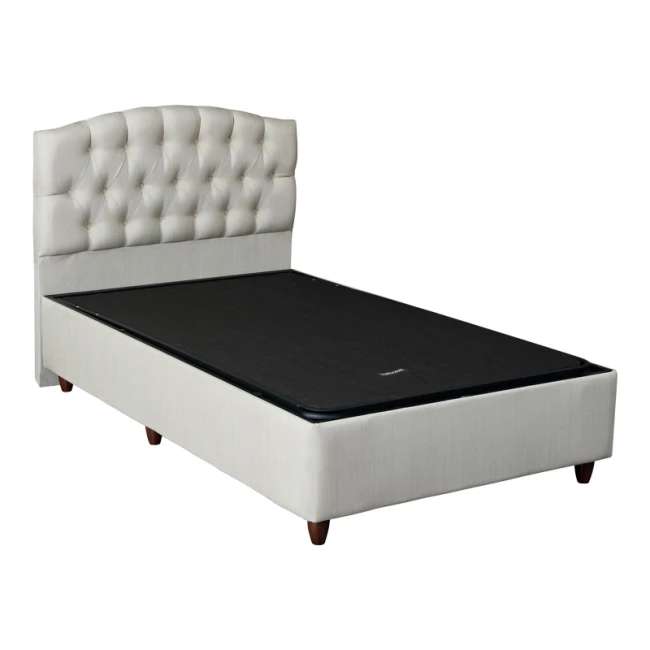 Κρεβάτι Lanse I pakoworld σε κρεμ απόχρωση 120x200εκ