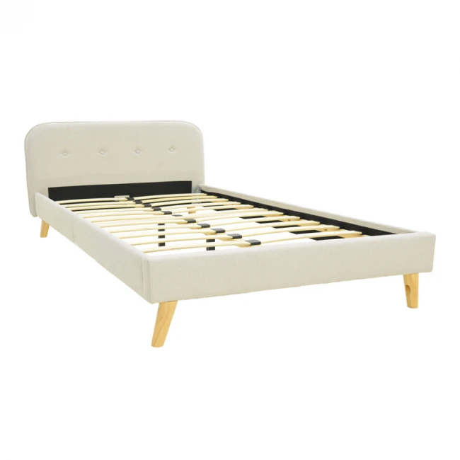 LumiLux pakoworld bed beige fabric, 160x200cm
