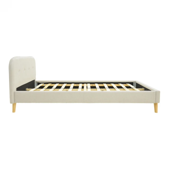 LumiLux pakoworld bed beige fabric, 160x200cm