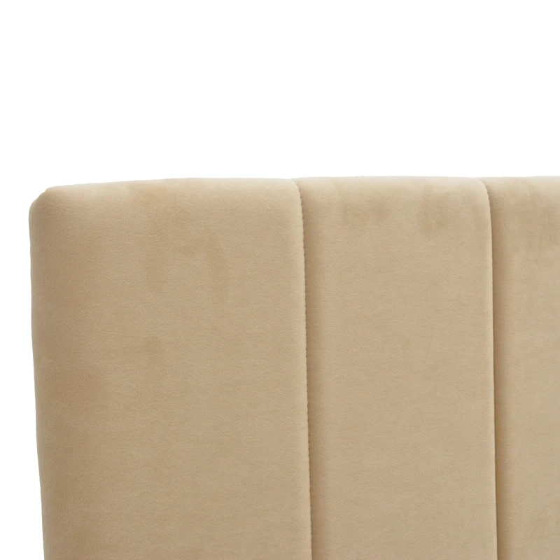 Single bed Doulia pakoworld beige velvet 100x200cm