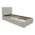 Single bed Rovio pakoworld gray beige fabric 100x200cm