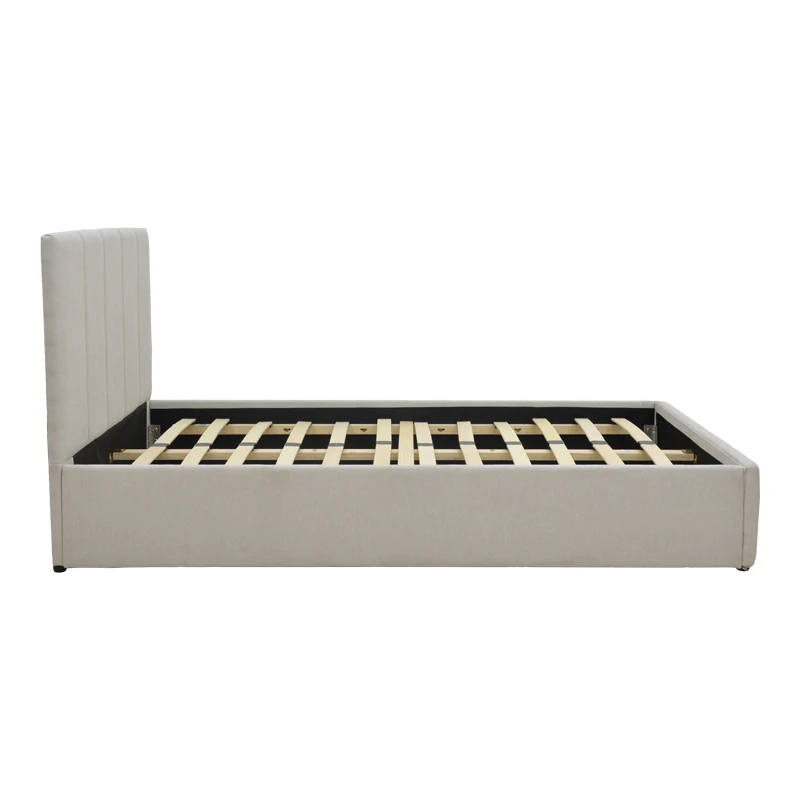 Single bed Rovio pakoworld gray beige fabric 100x200cm