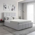 Single bed Rovio pakoworld grey fabric 100x200cm