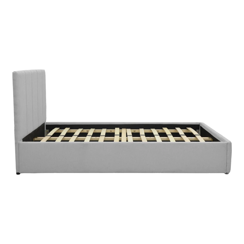 Single bed Rovio pakoworld grey fabric 100x200cm