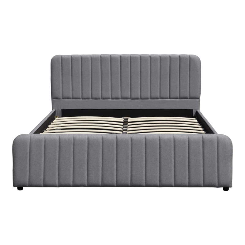 Myrelia pakoworld bed grey fabric 150x200cm