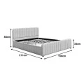 Myrelia pakoworld bed grey fabric 150x200cm