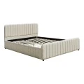 Myrelia pakoworld bed gray beige fabric 150x200cm